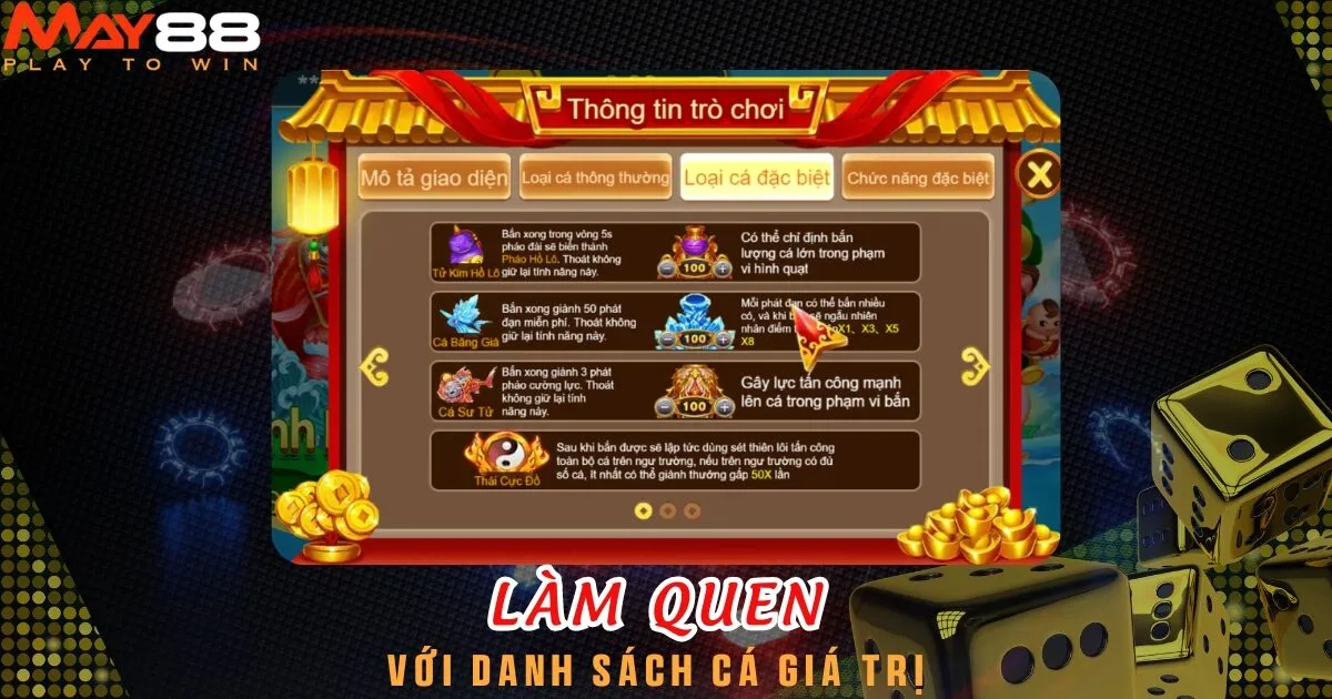 Cá lớn giá trị trong tam tiên bắn cá